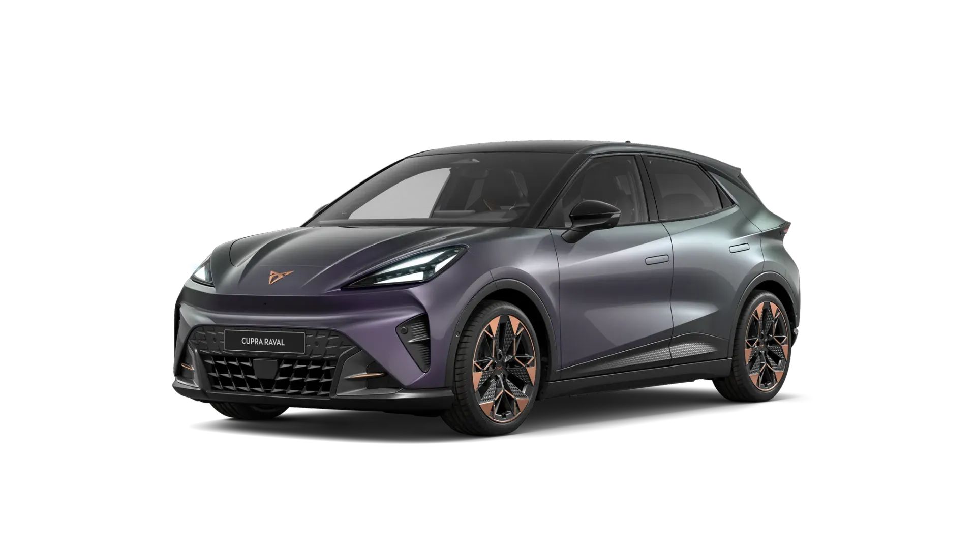 Versão Edge do CUPRA Raval equipada com jantes Defier de 18 polegadas.