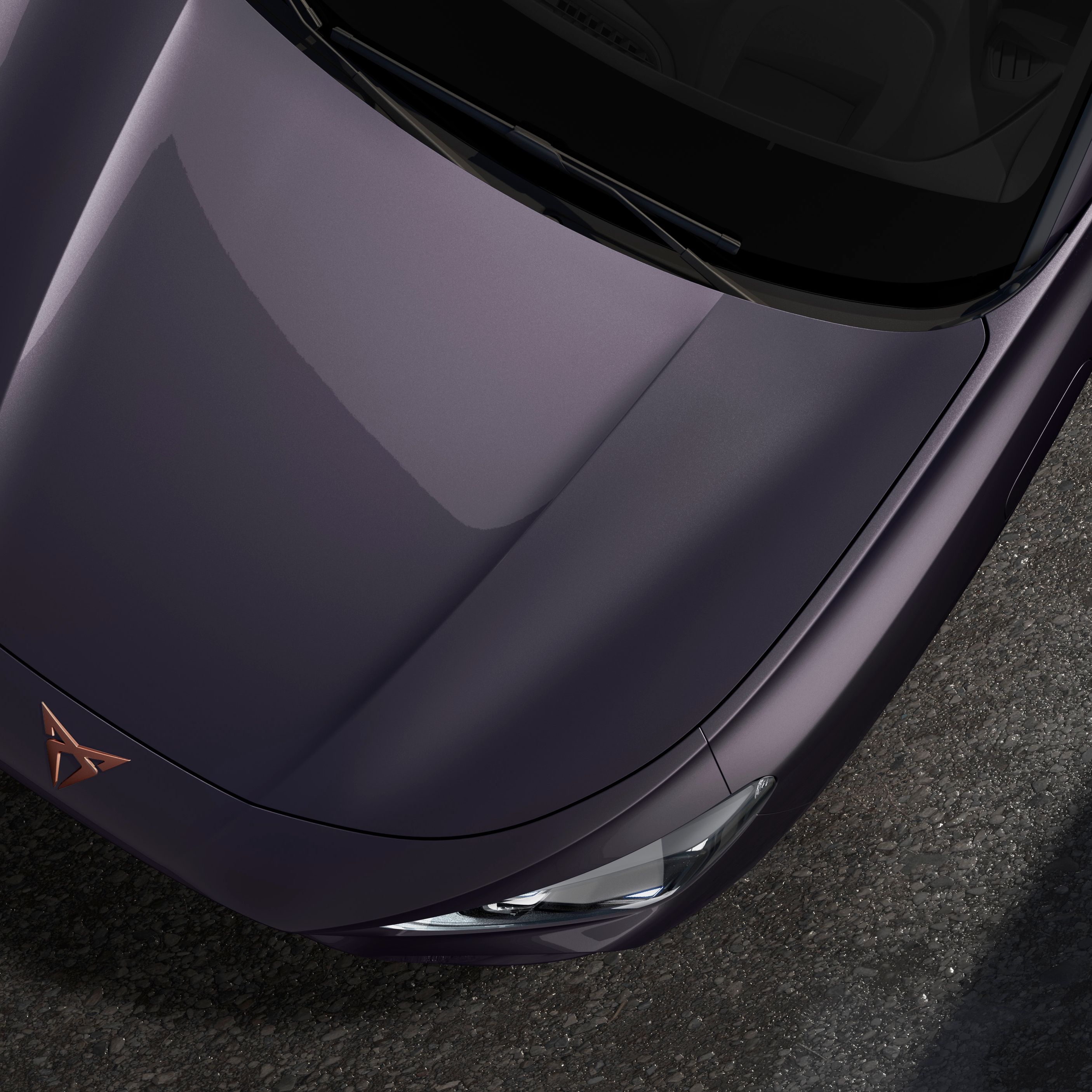 Vista frontal do CUPRA Terramar em Dark Void 
