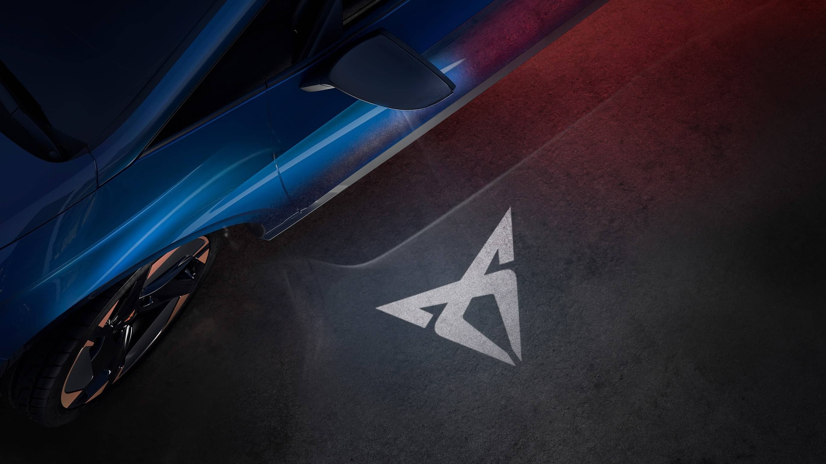 CUPRA Born com o logo welcome light.