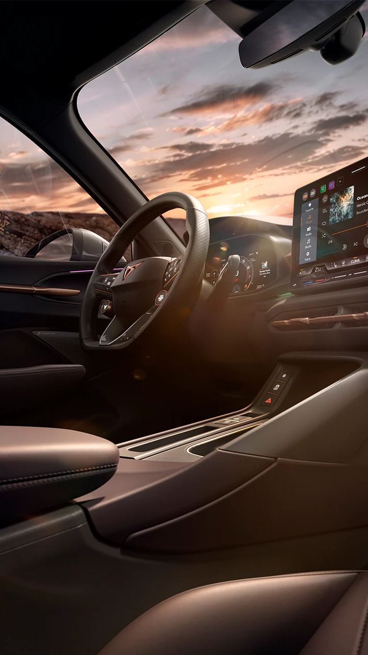 Vista interior da tecnologia do CUPRA Terramar 