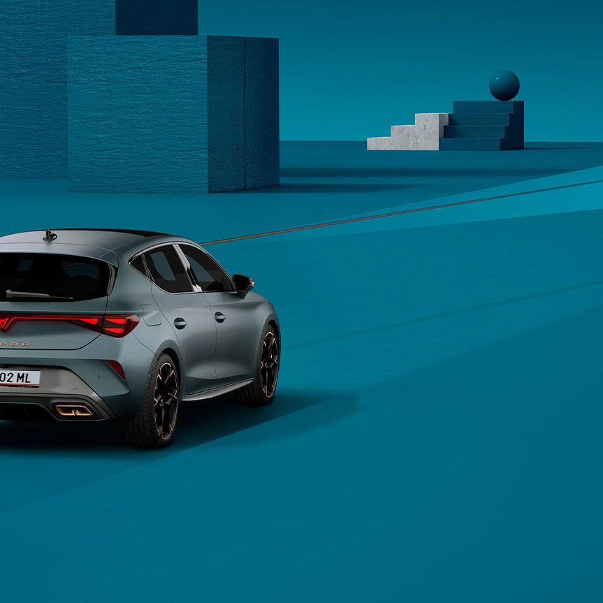 como utilizar o novo reconhecimento de sinais de trânsito do cupra leon sportstourer, demonstração, fundo azul