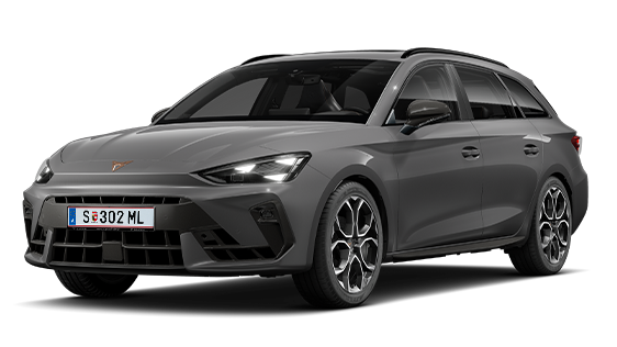novo cupra leon sportstourer em cinzento graphene, equipamento e especificações, fundo transparente