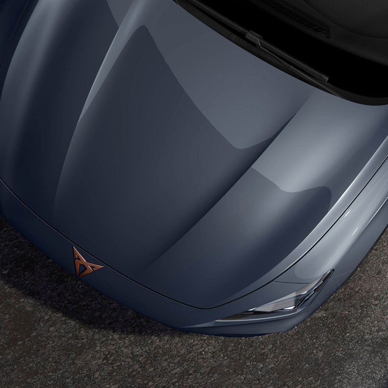 Vista panorâmica do novo CUPRA Formentor SUV coupé 2025 em cinzento magnetic tech.