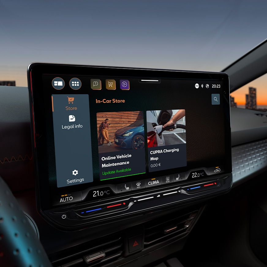 ecrã de infotenimento cupra born