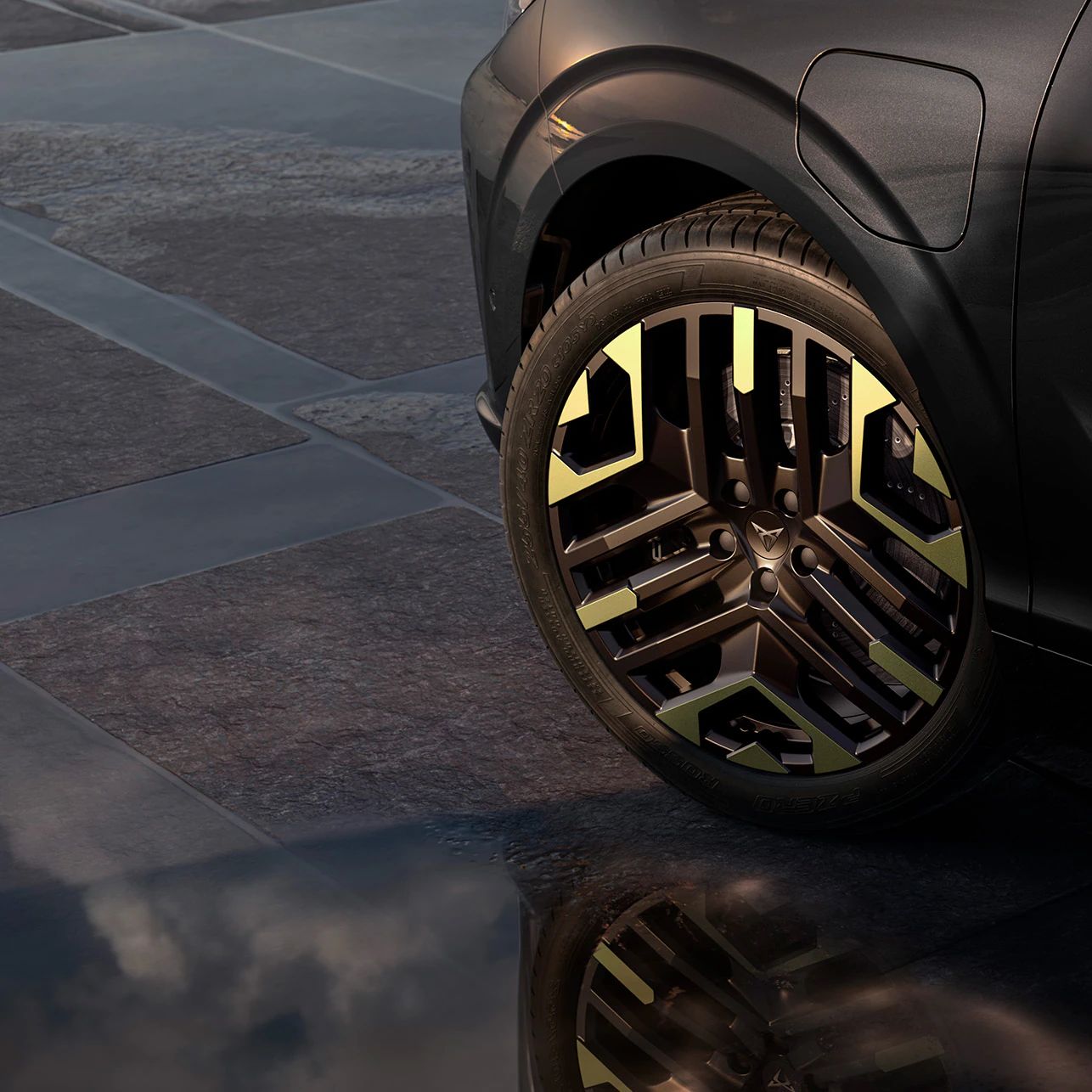 Jante de liga leve Sulfur de 20 polegadas na nova Tribe Edition do cupra terramar