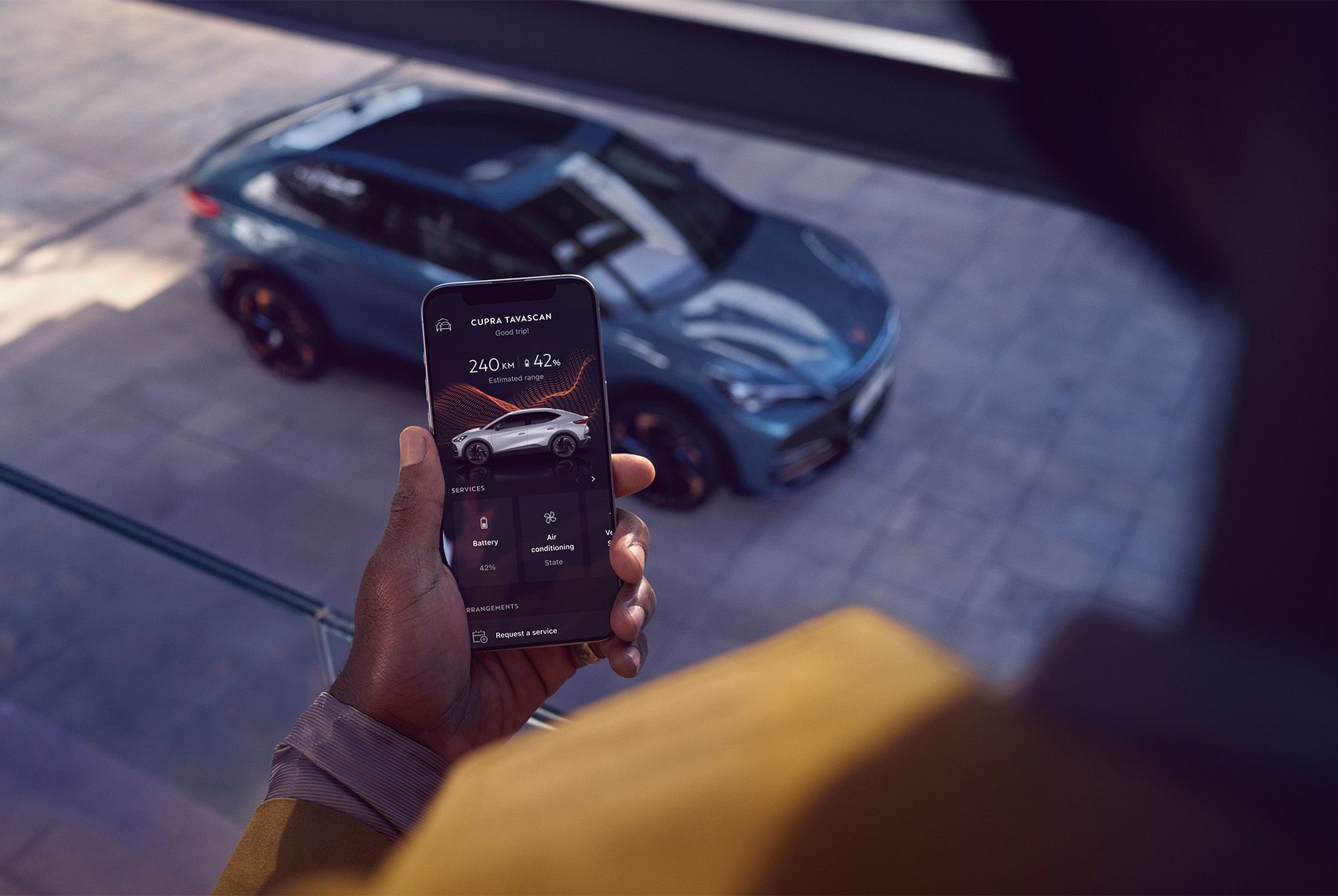 Ansicht des CUPRA Born 12" Infotainment Systems