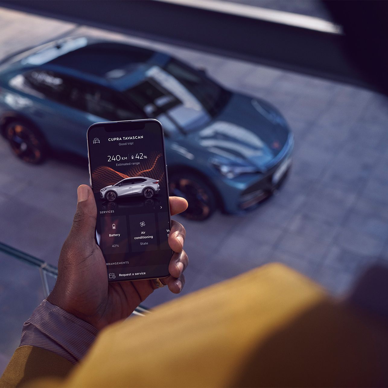 Ansicht des CUPRA Born 12" Infotainment Systems