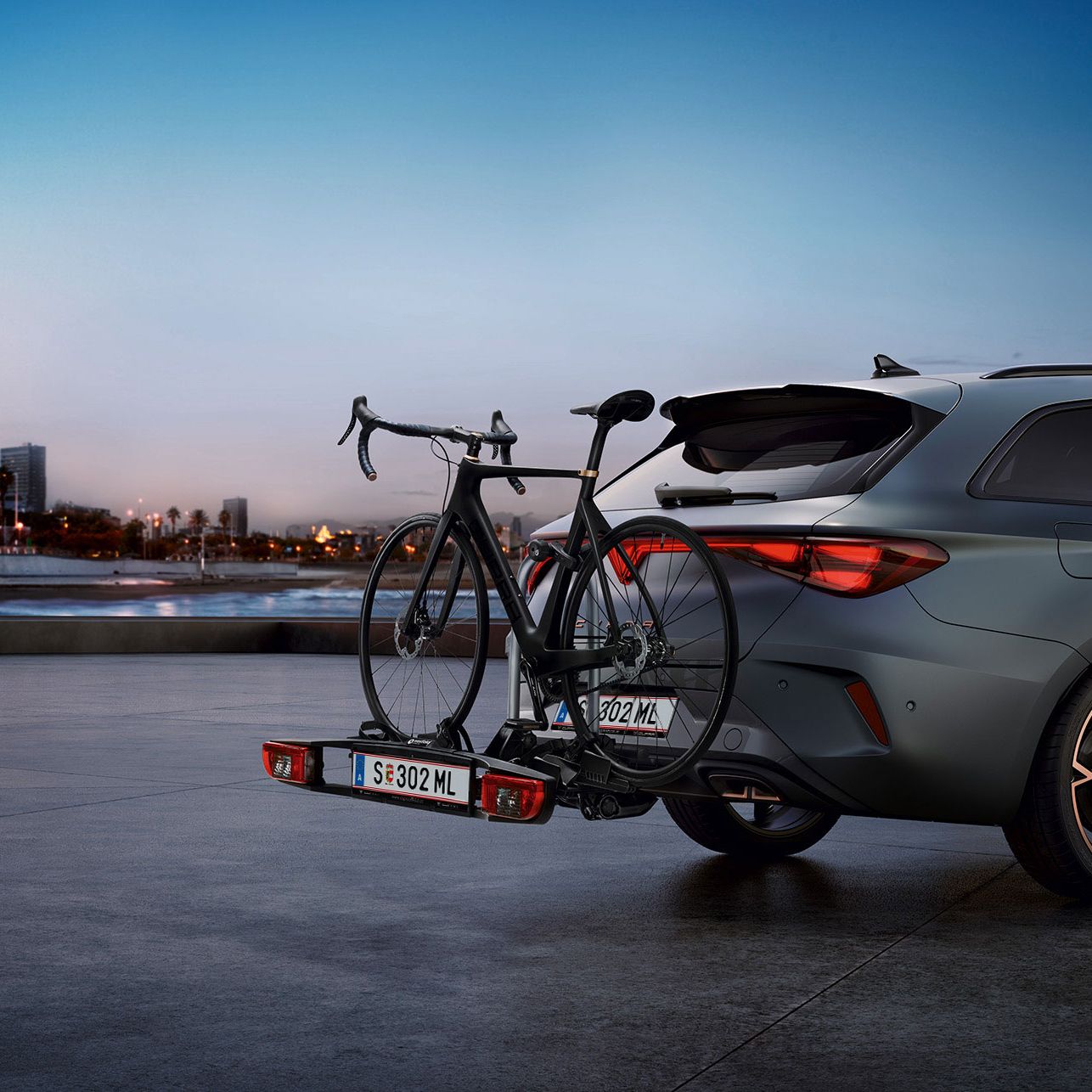 novo cupra leon sportstourer carro reboque traseiro para bicicletas